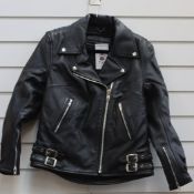 One women's as new Biker's Paradise Elite Patrol Classic leather jacket size 12 (BP117).