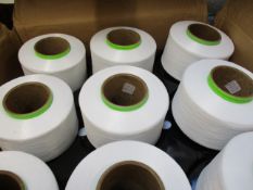 Eighteen rolls of as new Spandex Yarn.