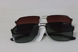 Two pairs of as new Pepe Jeans Saturn sunglasses (No cases).