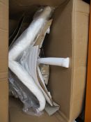 A boxed Baresi office chair in white and chrome (PN: CH0789WH).