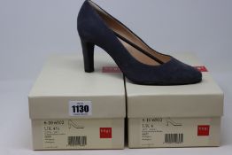 Two pairs of Hogl Bonnie closed toe shoes in dark grey (UK 4, 4.5).