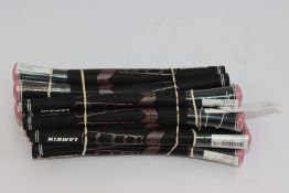 Twenty as new Lamkin Sonar undersize-plus golf club grips in black/pink.