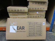 A quantity of boxed UDEAR Non Woven Fabric Shoe Racks and Wardrobe (12 items).