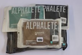 An as new Alphalete Tactical hoodie (S) together with three Alphalete oversized long sleeve crop