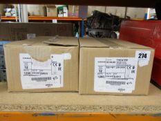 Twelve boxed as new Tunsgram T29 240v 1200w theatre lamps.