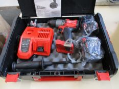 A pre-owned Milwaukee M12 FPP2F-202X tool box (M12 FCOT not included).
