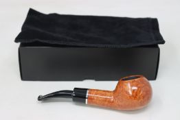 An as new Savinelli 1876 Otello Smooth natural 6mm pipe (RRP €155).