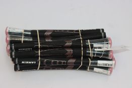 Twenty as new Lamkin Sonar undersize-plus golf club grips in black/pink.