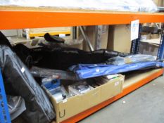 A large quantity of assorted fishing items to include a Browning fishing trolley, rods (