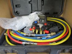 One pre-owned Testo 570 refrigeration manifold kit.