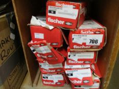 Nine boxes of ten Fischer 517939 Threaded Rod FIS A M 16 x 200 Galvanized Steel Grade 8.8 Zinc