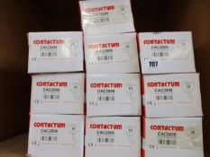 Ten boxes of ten as new Contactum CAC2808 6