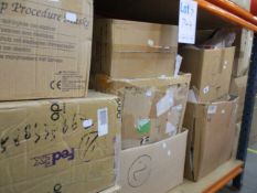 A large quantity of face masks and related items.