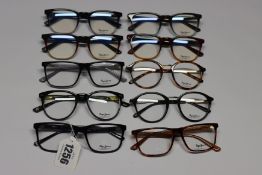Ten pairs of assorted as new Pepe Jeans glasses frames.