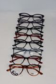 Eight pairs of assorted as new Pepe Jeans glasses frames.