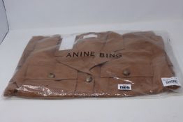 One as new Anine Bing Kaiden Belted Utility Dress In Brown size M (A-02-1009-250).