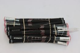 Twenty as new Lamkin Sonar undersize-plus golf club grips in black/pink.