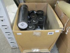 Eleven boxed Chilli's drinking bottles (500ml) in matt black with Third Space branding.