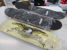 Two as new l:PlANB skateboards and an as new Anti Hero Classic Eagle Deck.