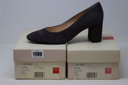 Two pairs of as new HÖGL 2-10 5002 court shoes (UK 6 -RRP €90 each).