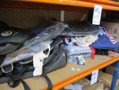 A quantity of miscellaneous bags, backpacks and related to include an Osprey Arcane Roll Top Pack