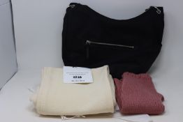 A Helmut Lang ivory trousers size 2, a children's Oeuf NYC Baby Alpaca Wool Ribbed Trousers size