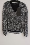 An as new The Kooples Leopard Rain top (Size 1 - RRP £175).