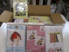 A large quantity of as new Bothy Threads Rock A Bye Bunny Boy and Girl Bebunni cross stitch kit.