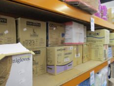 A quantity of as new miscellaneous disposable gloves to include TopGlove latex and Starguard nitrile