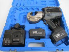 One boxed Battery operated hydraulic crimping tool to include two Cembre 4.0 ah 18v li-power extreme