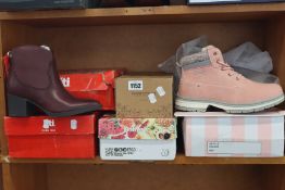 Seven pairs of assorted as new foot wear to include XTI ankle boots, Arrigo Bello boots, Manit Bah
