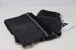 One as new Diesel P-Gitte New panelled trousers in lurex and denim size 25 (Some marks on the