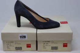 Two pairs of Hogl Bonnie closed toe shoes in dark grey (UK 3, 3.5).