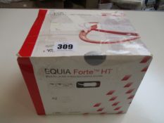 One boxed Equia Forte HT bulk fill glass hybrid restorative system.