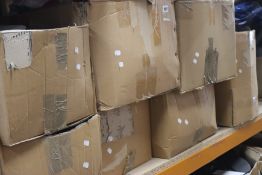 Seven boxes of assorted as new branded clothing and related items.