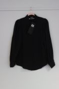 An as new The Kooples black satin shirt (Size 1- RRP €185).