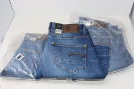 Four pairs of as new G-Star Raw jeans (All W31/L30).