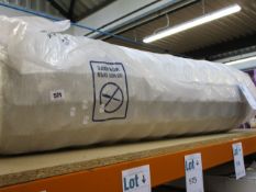 An as new rolled sprung mattress (6ft).