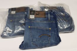 Four pairs of as new G-Star Raw jeans (All W31/L30).