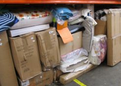 A large quantity of assorted as new soft furnishings to include bedding, throws, curtains, heated