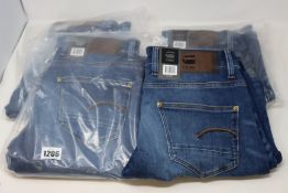 Four pairs of as new G-Star Raw jeans (All W31/L30).