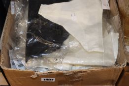 Twenty women's Chantelle Natural Soft Stretch One Size Seamless ivory thongs, Thinx hi-waist black