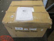 A boxed as new Portable 13 inch thickness planer.