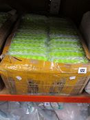 A large quantity of as new green honeycomb silicon ice-cube trays with lid.