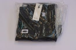 A pair of as new Oui black vegan leather trousers (Size 42 - RRP £120).