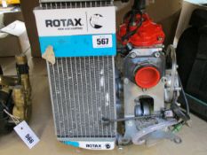 A pre-owned Rotax FR125 Max kart engine.