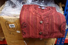 A large quantity of men's as new Shop Holic Fashion and a red stonewashed striped grandad Shirt (