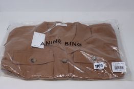 One as new Anine Bing Kaiden Belted Utility Dress In Brown size S (A-02-1009-250).