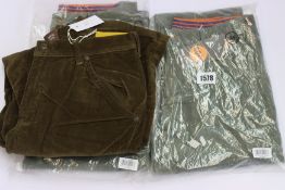 Three pairs of women's as new moon Climbing Carina cord pants (All M, one un-bagged with no tags but