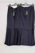 Two as new Hobbs London Amberlee skirts in midnight (UK 8, 10 - RRP £70 each).